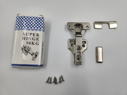 [Hinge-Butterfly-Hydrolic-WithCarton-Blank] Aluminum Hydrolic Butterfly Straight Hinge (Blank, With Box)