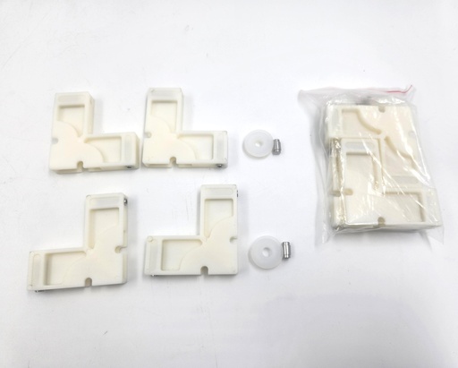 [Plastic-Corner-SET-Bac a douche] Set of (4 Corner for Bac a douche + 2 Roller for Bac a douche)