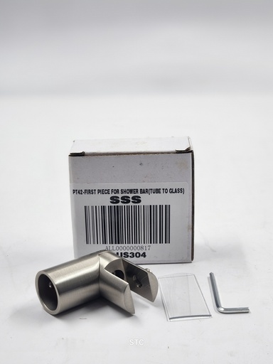 [Shower-Bar-First-Piece-SS304-SSS] First Piece for Shower Bar (Tube to Glass) (SSS)