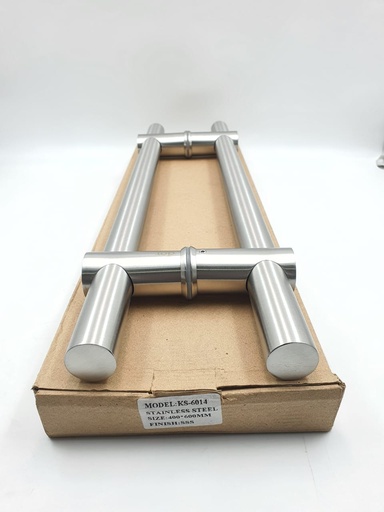 [Glass-Handle-6014-SS201-0600-SSS] Adjustable Glass Door Handle (600)