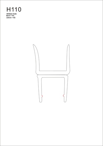 [SEAL-HN-220-Trans-08] H Seal For Glass (8mm, 2.20m)