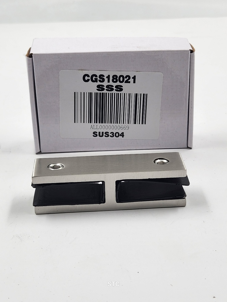 180 Straight Double Clamp for Glass (No Cut)