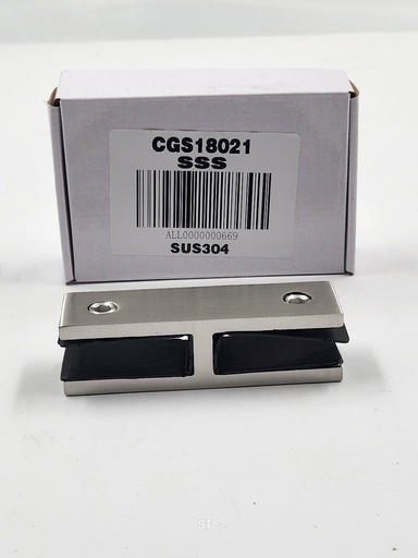 [Glass-Accessories-NoCut-Clamp-180-2-Double-SS304-SSS] 180 Straight Double Clamp for Glass (No Cut) (SSS)