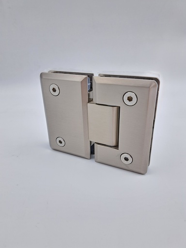 [Glass-Acce-Hinge-B006-Zinc-G/G-SSS] 180 Glass/Glass Hinge (SSS, Zinc)