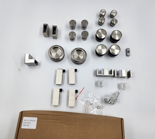 [Sliding-Set-Zinc-2-SSS] Double Sliding Bac a Douche Set (SSS, Zinc)