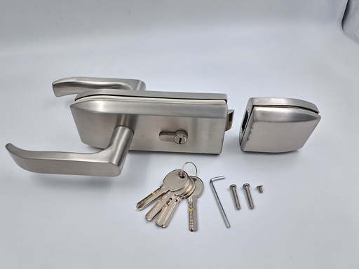 [Glass-Acce-Lock-GL012-With-SSS] Lock with Handle And Gush For Glass Door (SSS)