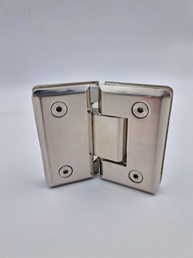 [Glass-Acce-Hinge-GBC-205-Zinc-G/G-SSS] 135 Glass/Glass Hinge (SSS, Zinc)