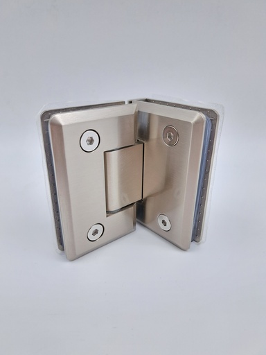 [Glass-Acce-Hinge-B004-Zinc-G/G90-SSS] 90 Glass/Glass Hinge (SSS, Zinc)
