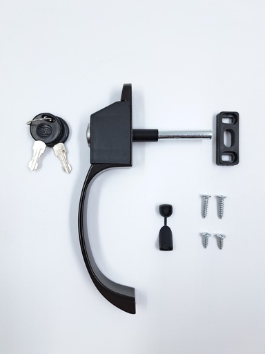 [Alum-PinHandle-WithKey-BLK] Pin Handle With Key (Black)