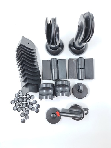[Cubicle-A01-Right-Black] Cubicle Plastic Set (Right)