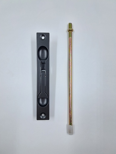 [Flush-Bolt-With-Rod-BLK] Flush Bolt with Rod (Black)