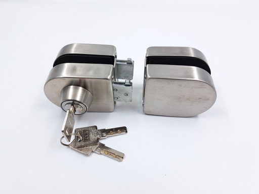 [Glass-Acce-Lock-WithoutCut-GL010S-WithGash-SSS] Normal Glass Lock Without Glass Cut With Gash