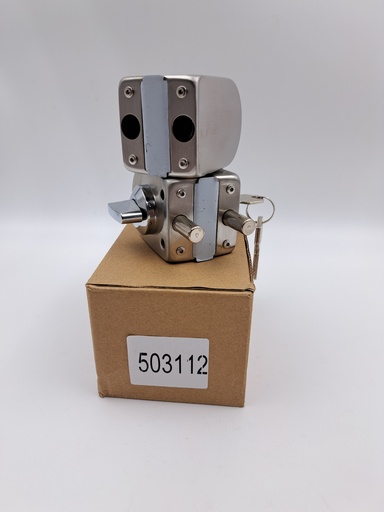 [Glass-Acce-Latch-WithoutCut-103-WithGash-SSS] Latch Without Glass Cut With Key With Gash (SSS)